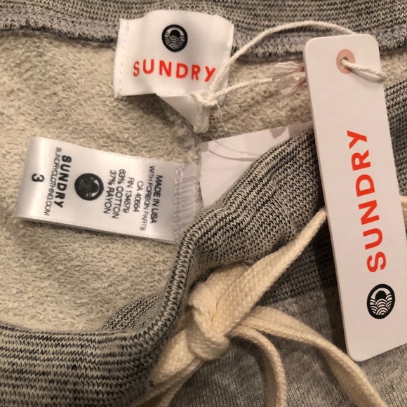 SUNDRY grey sidestripe joggers sz 3 / L NWT!!! - Picture 4 of 7